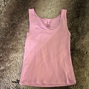 SKIMS Pink Ribbed Tank Top